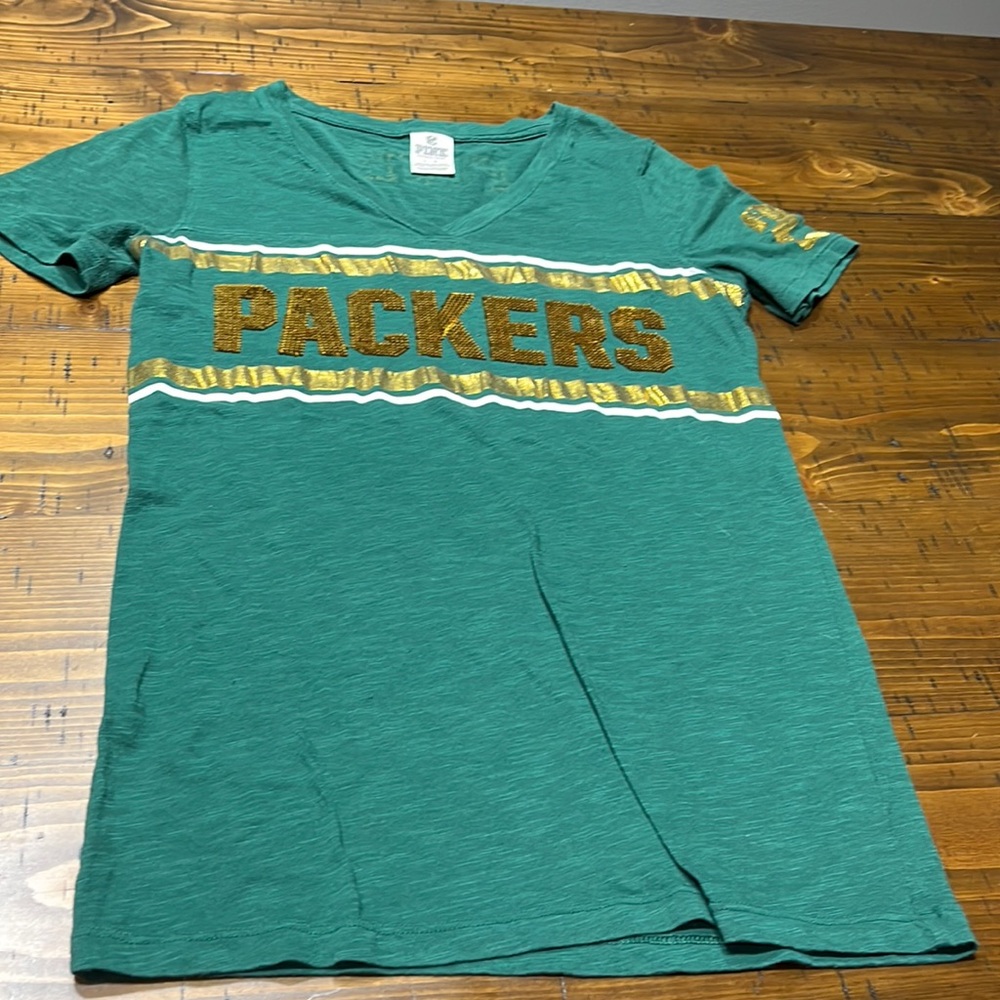 Pink packer shirt size large